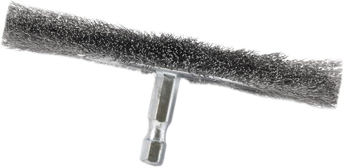 Forney 72740 Wire Wheel Brush, Fine Crimped with 1/4-Inch Hex Shank, 4-Inch-by-.008-Inch