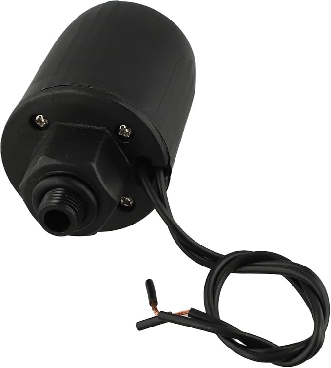 Self Priming Water Pump Controller Adjustable Pressure Switch for Steady Flow Precise Pressure Regulation Easy Installation Tought Plastic Metal 1/4 3/8 Thread Black for Home Industrial(1/4 1.8-2.6kg)