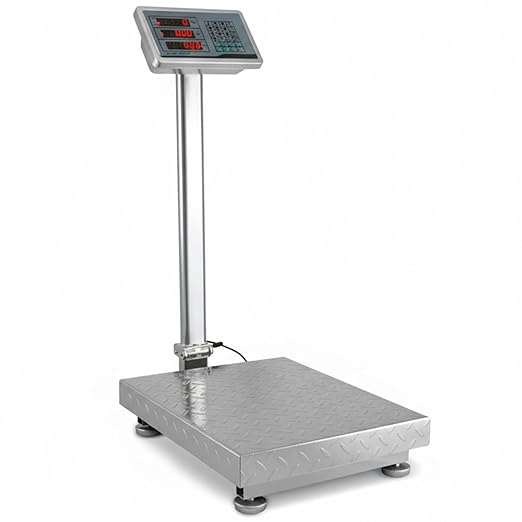 Houseables Industrial Scale, Platform Scale, 600 LB, Large, Weight Machine for Luggage, Shipping, Packages, Floor, Commercial, Heavy Duty, Box, Postal, Laundry, Warehouse, Luggage Weighing, Digital