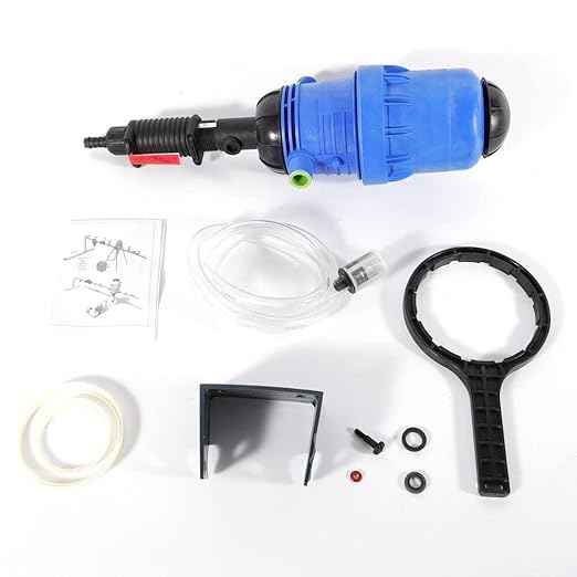 Fertilizer Injector Dispenser - Proportioner Automatic Dosing Pump 0.4-4% 4-30℃ US, Adjustable Fertilizer Injector Water Powered Doser Dispenser,for Industry Garden Hose Livestock