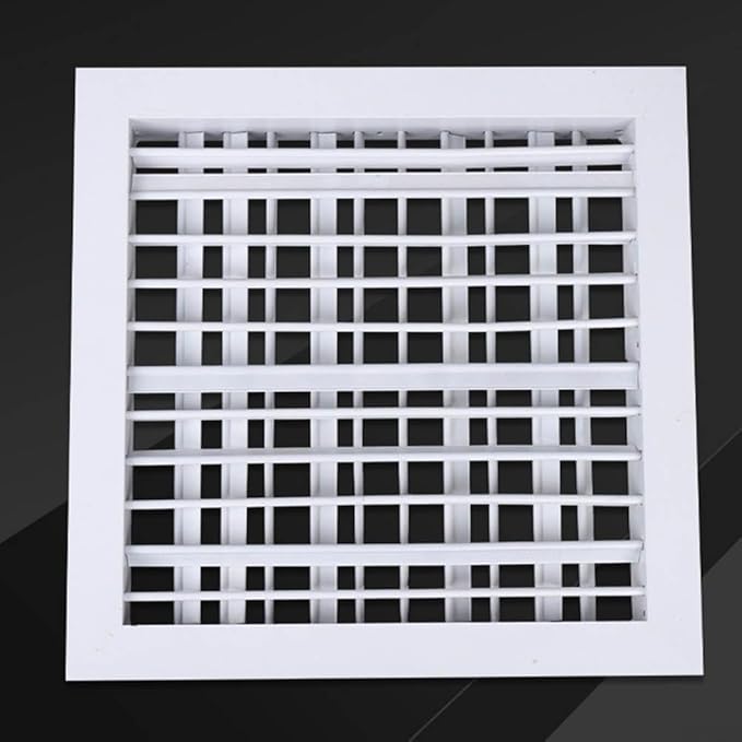 Easily Maintainable Double Layered Louver Outlet Crafted From Strong Galvanized Iron And Aluminum Frame (350 * 350mm)
