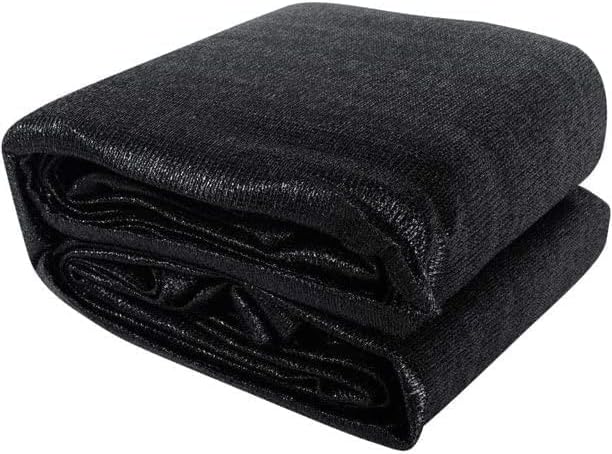 Agfabric 40% Sun Shade Cloth Cover with Clips for Plants 6’ X 12’, Black