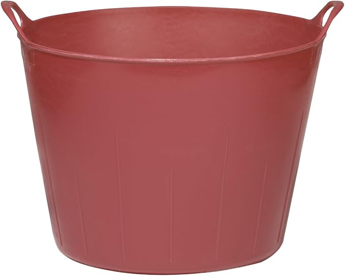Little Giant® Poly/Rubber FlexTub Bucket | Ultra Durable & Versatile Farm Tub | Plastic Synthetic Gardening Tub (1, Hot Pink)