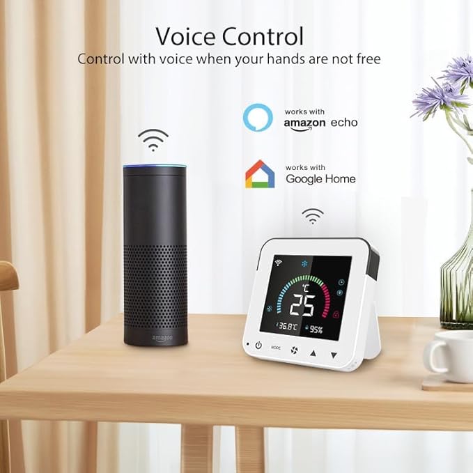 Smart Air Conditioner Controller, WenzhiIoT WiFi Thermostat for Mini-Split,Window,Portable AC Tuya Smart Life Wireless Remote Compatible with Alexa Google Home
