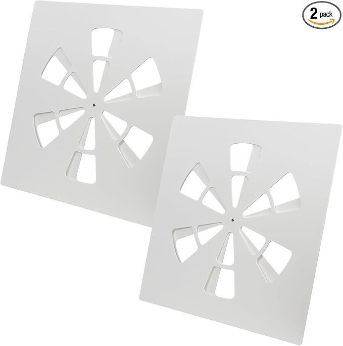 Vent Directional Cover 24" x 24" Adjustable Ceiling Vent Cover，24 Inch Air Vent Deflector for Flat Office Ceiling Vents, Conditioner or Heat Air Deflector for Office Size 23.8X23.8IN（2 Pack）