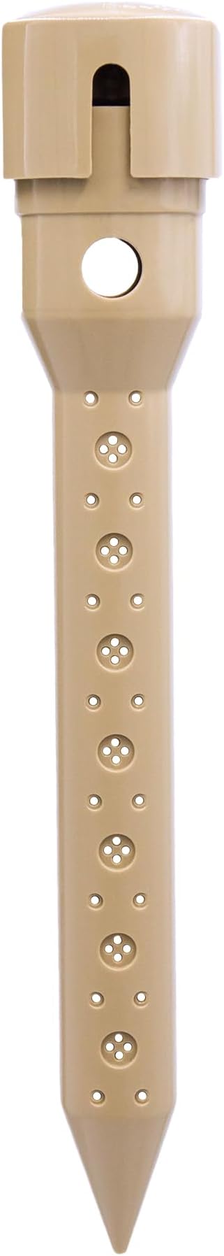 8 in. DEEP DRIP Garden Watering Stake (4 Pack) (Tan) | UV-Protected ABS Plastic Deep Root Irrigation Spike for Flowers, Fruits, Vegetables, Potted Plants