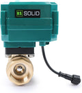 U.S. Solid 1" Smart Motorized Ball Valve - Remote App Mobile Control Brass Electrical Ball Valve with Manual Switch, 5V DC USB Connection