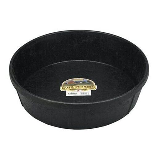 Little Giant® Heavy Duty Rubber Tub | Durable Rubber Feed Pan | Indoor & Outdoor Use | Rubber Feed Bucket | 4 Quarts