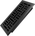 Howeall 4x10 Inches Heavy Duty Walkable Floor Register Easy Adjust Air Supply Lever Floor Vents - Seattle Design - Vent Cover for Home Floor - Matte Black