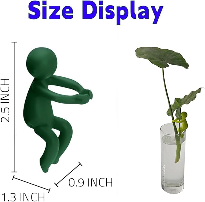 Plant Propagation Buddy & Plant Stakes - 6PCS Cute Propagated Plant Holders for Spider Plants Live House Plants, Indoor Garden Accessories with Soft-Grip Clamps