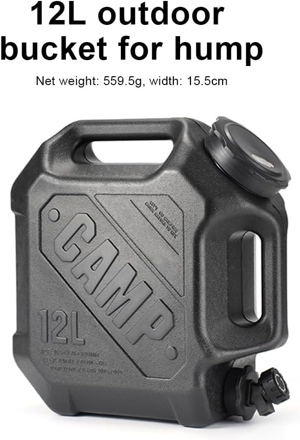 ASIEIT 3.2 Gallon Portable Camping Water Jug Dispenser, Leak Proof Large Capacity Water Storage Tank with Automatic Touch Control Pump, Outdoor RV Hiking Picnic Emergency Water Container