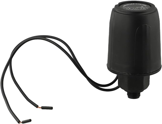 Self Priming Water Pump Controller Adjustable Pressure Switch for Steady Flow Precise Pressure Regulation Easy Installation Tought Plastic Metal 1/4 3/8 Thread Black for Home Industrial(1/4 1.8-2.6kg)
