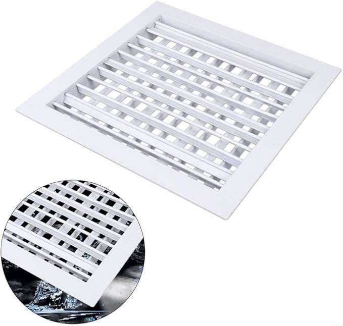 Easily Maintainable Double Layered Louver Outlet Crafted From Strong Galvanized Iron And Aluminum Frame (300 * 300mm)