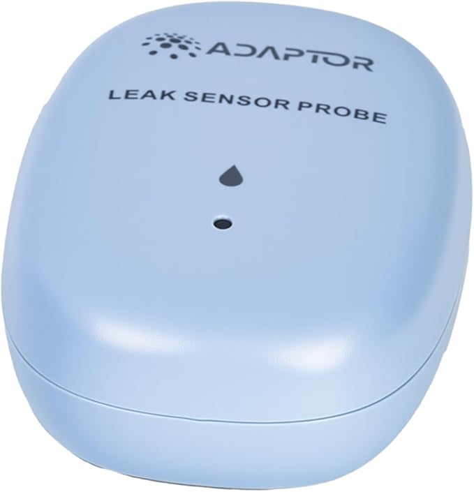 Adaptor Smart WiFi Water Leak Detection Valve & Water Detector Sensor Bundle, Automatic Shut Off, ¾” Pipe Compatible, App Alerts, Home Flood Sensor Prevention System