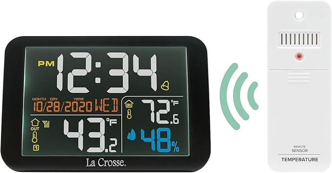 La Crosse Technology Color Weather Station (308-66677-INT), Black