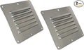 Boat Cabin Vents Louver Grill Cover Ventilation Louver 4-1/2" X 5" 316 Stainless Steel Stamped Air Venting Panel Cover 2 Pack