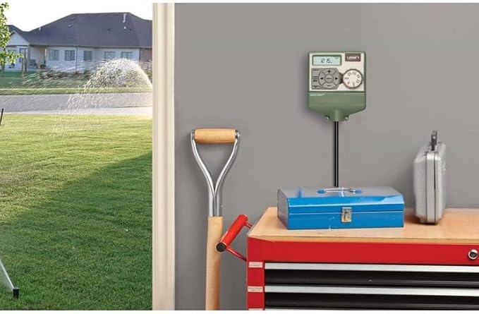 Orbit 57596 Easy Dial 6-Station Indoor Sprinkler Controller, Green