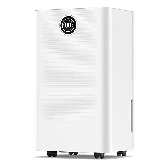 ZAFRO Dehumidifier for Home & Basement with Drain Hose, Energy Efficient 24 Pints Dehumidifier, Auto or Manual Drainage, Auto Defrost, 3 Modes, 24 Hours Timer