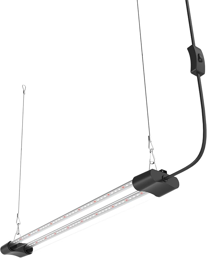 LED Grow Light Full Spectrum Light Linkable 5000K Daylight + 660nm Red Indoor Plant Lighting Fixture (2 FT)