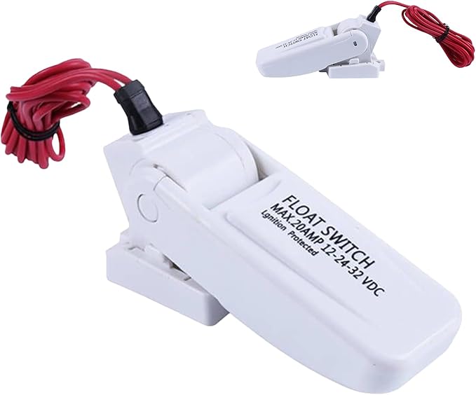 Float Control - Automatic Activation Bilge Pump Button, Waterproof 12V Pump Trigger | Marine Float Button Sensor, Reliable Bilge Pump for Water Quality Control and Boat Use