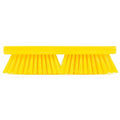 SPARTA Plastic Floor Scrub Brush, Brush Head Only, Deck Brush with ACME Standard Thread Fitting for Deck, Industrial Kitchens, and Hospitals, 10 Inches, Yellow, (Pack of 6)