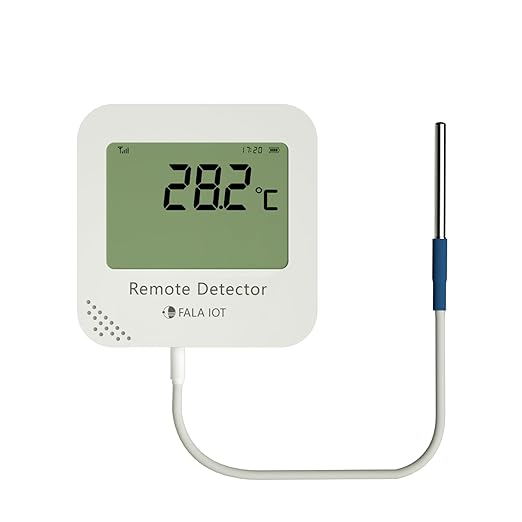External Temperature Sensor Probe – Waterproof, Wide Range (-40°F to 248°F), 16ft Length for Aquarium,Greenhouse, Farm, Freezer & Industrial Use, Only for FALA IOT Detector, 5 Meters