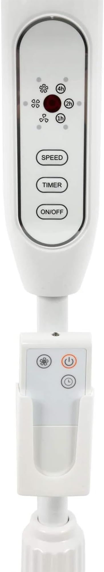 Hurricane 16" Supreme Oscillating Stand Pedestal Fan with Remote for Home, White - Standing Electric Air Cooling Unit for Indoor Room, Garage, Workshop, Shed, and Greenhouse