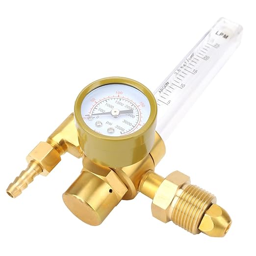 Luocute Argon CO2 Regulator, Reliable and Accurate Flowmeter with CGA580 Adapter and Tube, for Mig Welding Machines