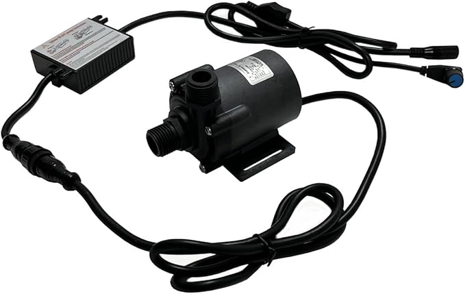 SHYSKY Speed/Flow Adjustable Smart Brushless Water Pump DC55E-12120A 12VDC 54W 12m 39ft 528GPH Low Noise, For Water Circulation Pressurization Cooling sys