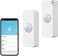 WiFi Motion Sensor, Smart Motion Detector for Home Security, Wireless Motion Sensor App Remote Monitor, Voice Command Compatible with Alexa. 2 Pack