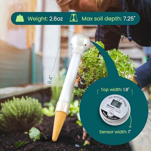 Blumat Moisture Meter for Plants - Accurate Soil Moisture Meter - Easy to Use Advanced Water Meter for Gardening (Moisture Meter Only)