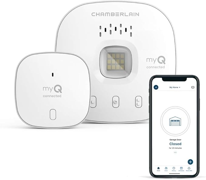Chamberlain Smart Garage Control - Wireless Garage Hub and Sensor with WiFi & Bluetooth - Smartphone Controlled, myQ-G0401-ES, White, Pack of 10