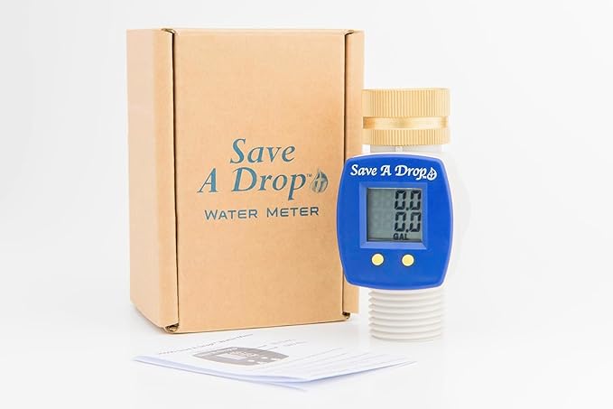 2-Pack P3 Water Flow Meter with Heavy Duty Brass Swivel | Measure Gallon Usage from an Outdoor Garden Hose | Great for Campers | Helps Conserve Water