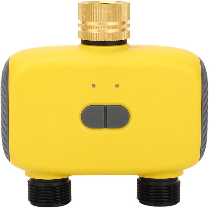 Hilitand WiFi Sprinkler Timer, 2 Zone Smart Hose Timer with App Control BT Connection, Weather Delay 1 7 Days, for Yard Lawn Garden Terrace