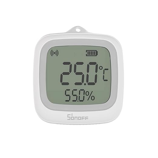 SONOFF SNZB-02WD IP65 Zigbee LCD Smart Temperature Humidity Sensor, Waterproof for Greenhouse/Bathroom, App Monitoring with Charts, Flexible Installation