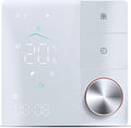 Smart Thermostat for House, Electric Floor Heating WiFi AC Thermostat with AI Smart Learning APP Control LED Digital Adjustable Knob Energy Saving DIY Programmable (White)