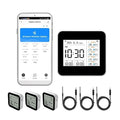 2CO12C-3, Smart WiFi APP Weather Station & 3 Probes 3 Sensors Indoor & Outdoor Wireless Thermometer,for Cold Storage, Cold Cabinet, Refrigerator, Fish Tank, Wine Cellar, breeding Farm, Greenhouse