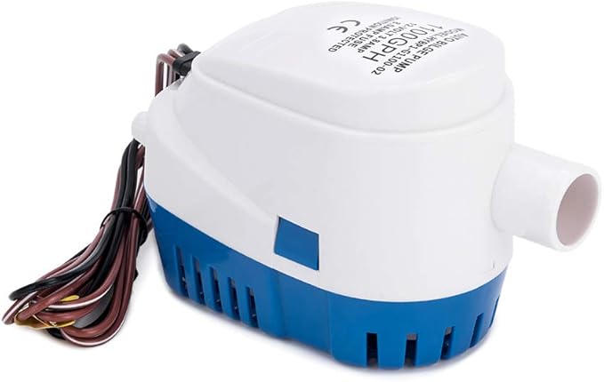 Dontmiss Automatic Submersible small Boat Bilge Pump 12v 1100gph Auto with Float Switch，1 1/8"Outlet Marine-Grade Durable Construction,bilge pumps for boats, Ponds, Pools, Caravan RV