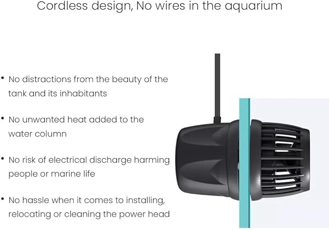 Jecod-Series Aquarium Wave Maker Pump (DMP5) - Submersible Circulation Pump for Saltwater Marine Reef Tanks, Bluetooth App Control & Smart Controller Included
