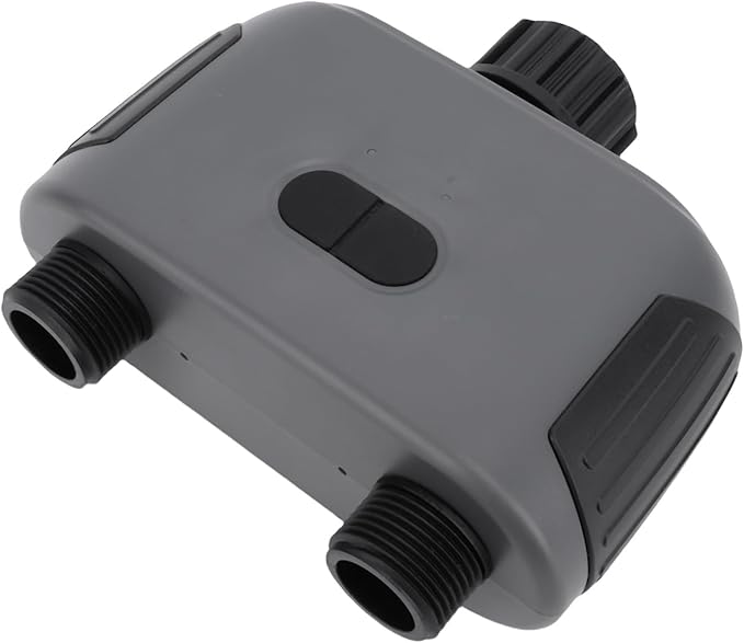 Zunate Bluetooth Irrigation Timer with 2 Outlets, Smart Water Valve Controller for Garden Drip and Sprinkler Systems Featuring Adjustable Weather Delay Settings