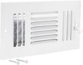 EZ-FLO 8 x 4 Inch Three-Way Ventilation Steel Sidewall/Ceiling Register, Steel Duct Opening, 61658