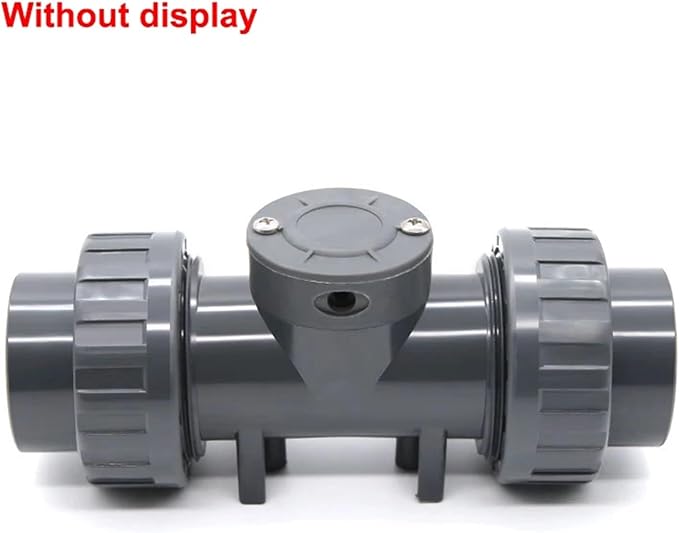 1Pcs RS485 Digital Display Flow Meter High Precision Smart Electronic Flowmeter UPVC Flow Sensor Water for Farm/Garden Irrigation(DN32,LCD Version)