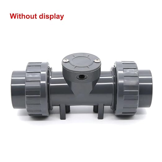 1Pcs RS485 Digital Display Flow Meter High Precision Smart Electronic Flowmeter UPVC Flow Sensor Water for Farm/Garden Irrigation(DN50,LCD Version)