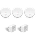 NineLeaf Motion Sensor Outlet, Wireless Motion Activated Plug with Timer & Light Sensor, 262 ft Range, 15A/1500W, Auto On/Off for Lights, Bathroom Fan, Garage, Hallway(3Sensor 2Plugs)