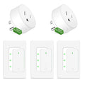 NineLeaf Smart Outlet, WiFi, Bluetooth, Zigbee,Works with HomeKit, Google Home, Alexa, Home Assistant, Wireless Socket, Easy Setup, Remote Control,3 Switches+2 Outlets