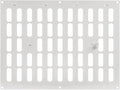 16" x 12" Inch (Outer Dimensions) White Adjustable Air Wall Vent Cover - Indoor Outdoor Metal Grille - Heating, Cooling, Ventilation for Home, Garage, Shed - Open and Close Register 15.72 x 11.81