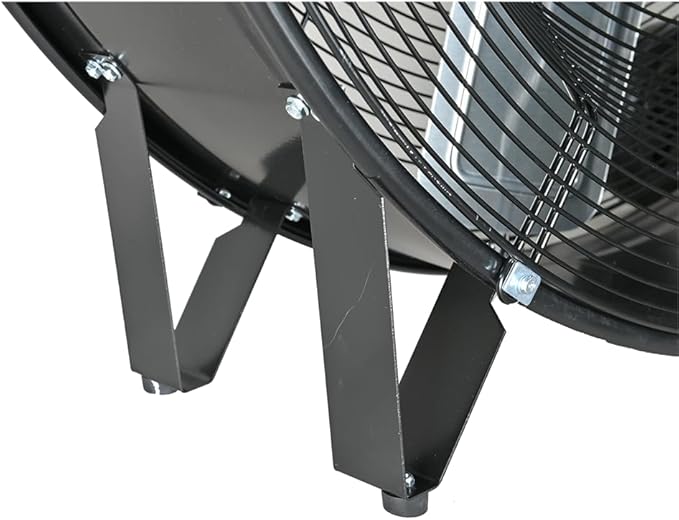 K Tool International 77735 30" Direct Drive Drum Fan with Wheels, High-velocity, 2-Speed, Cut-off Protection, 120V/60Hz, 8,800 Max CFM, UL Listed, Used in Warehouses, Shops, Greenhouses, Barns, Black