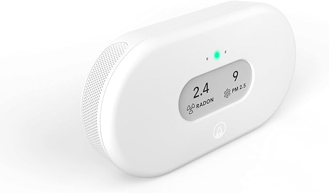 Airthings 2960 View Plus - Battery Powered Radon & Air Quality Monitor (PM, CO2, VOC, Humidity, Temp, Pressure)