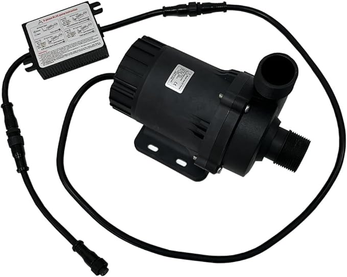 SHYSKY High Power Heavy Duty 24V 200W Brushless DC Water Pump DC85E-24100S, 10m 32ft Lift, 13500LPH 3566GPH Flow Rate, Low Noise, With DRY RUN Protection, For Cooling Circulation Pressure Sys