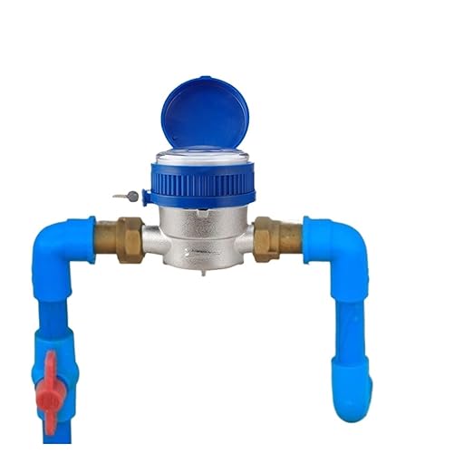 Male Thread Water Flow Sensor Smart Water Meter Mechanical Rotary Wing E-Type Digital Display Pointer Counter Cold Water Meter Measuring Tools